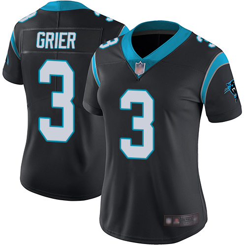 Carolina Panthers Limited Black Women Will Grier Home Jersey NFL Football #3 Vapor Untouchable